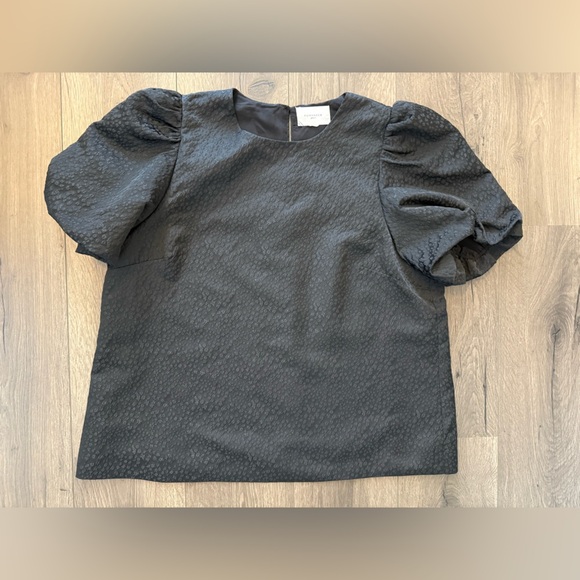 Pomander Place by Tuckernuck Black Jacquard Lyla Black Blouse size XXL - Picture 9 of 14